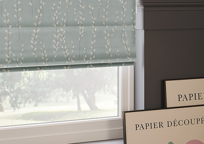 Willow Field, Slate - Motorised Roman Blind - Image 5